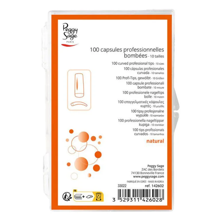 100 capsules professionnelles bombées
