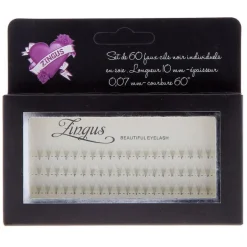 60 faux cils individuels en soie