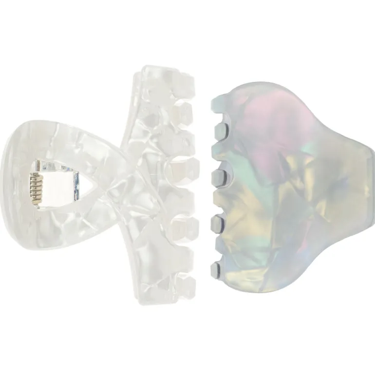 2 Pinces Clipstar pearly frost