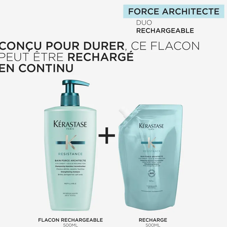 Bain Force Architecte Résistance 500 ml rechargeable