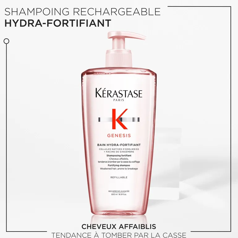 Bain hydra-fortifiant Genesis 500 ml rechargeable