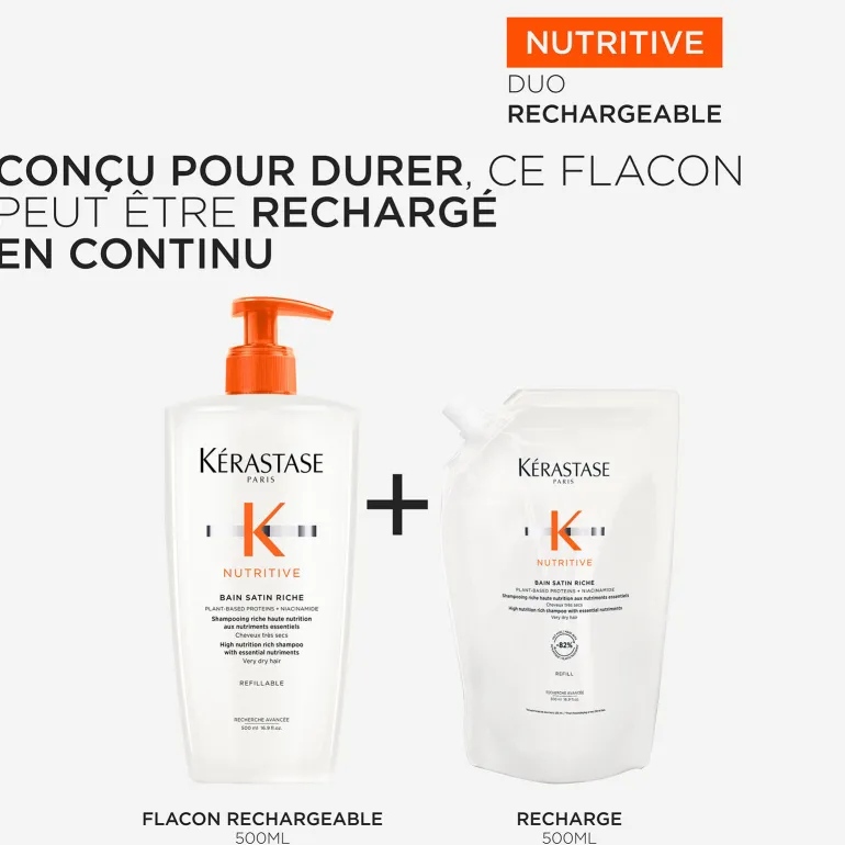 Bain satin riche Nutritive recharge 500 ml