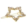 Barrette dorée à strass