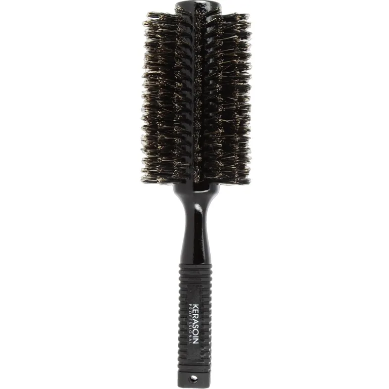 Brosse à brushing noire en poils de sanglier 60mm