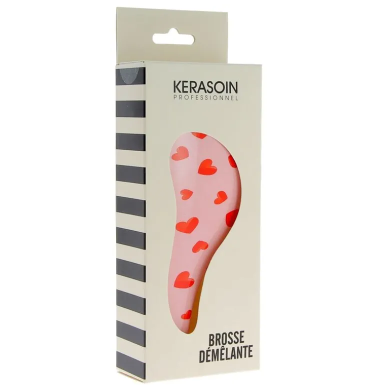 Brosse à cheveux démêlante cœurs