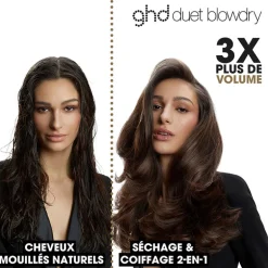Brosse soufflante 2-en-1 Duet Blowdry blanc