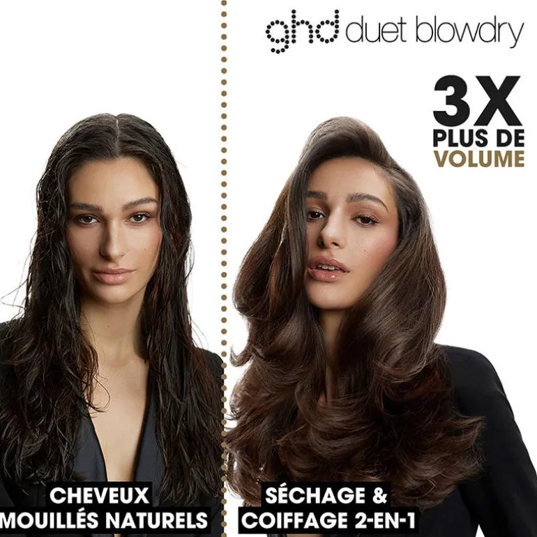 Brosse soufflante 2-en-1 Duet Blowdry blanc