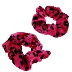 Chouchou léopard x 2 fushia