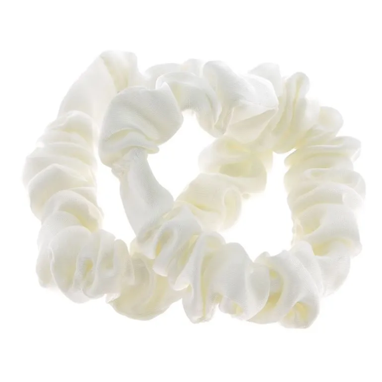 Chouchous satinés fins x 2 blanc