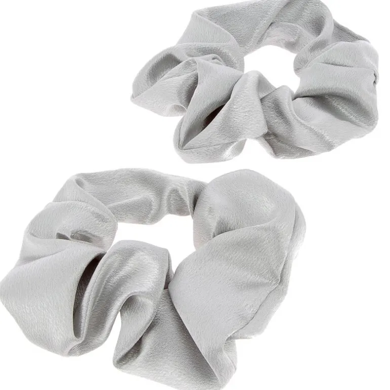 Chouchous satinés x 2 argent