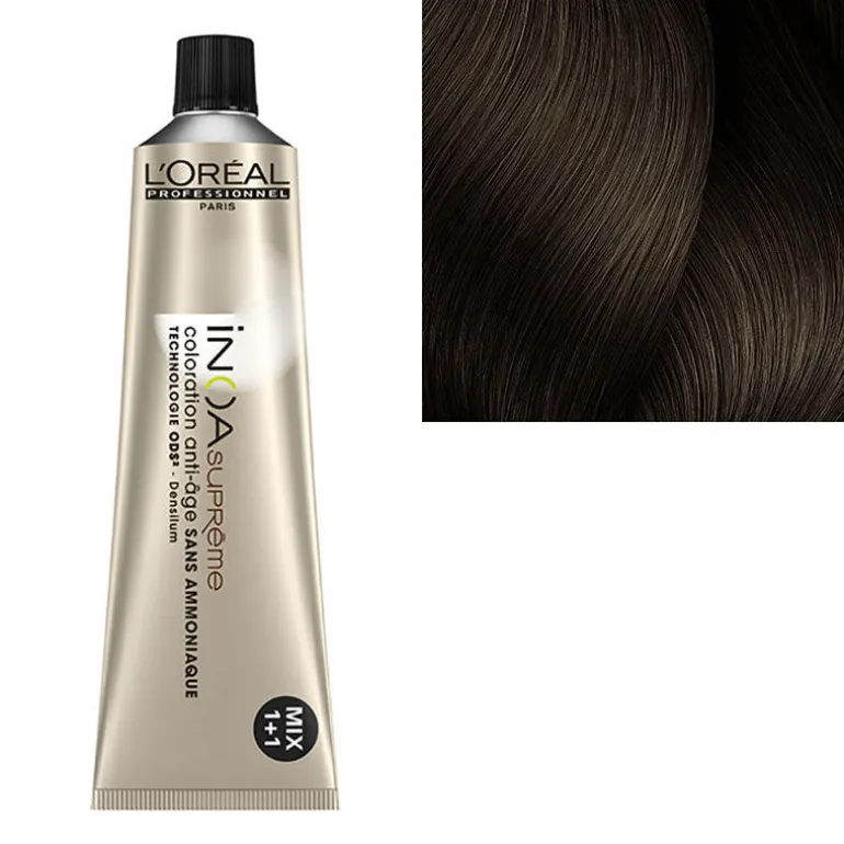 Coloration anti-âge sans ammoniaque Inoa Suprême 6.13 écorce de sequoia