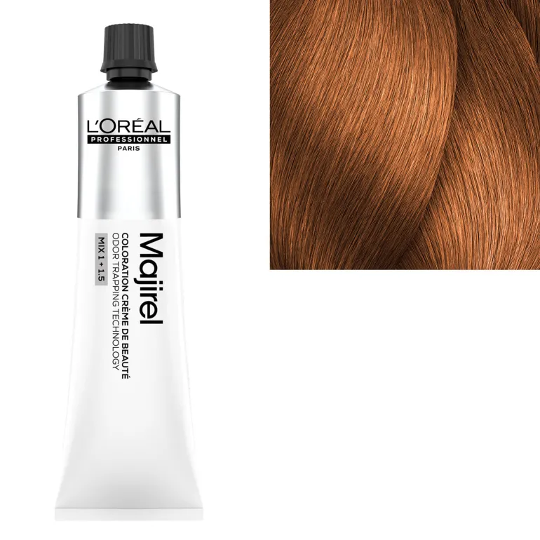 Coloration crème de beauté Majirel 8.34 blond clair doré cuivré