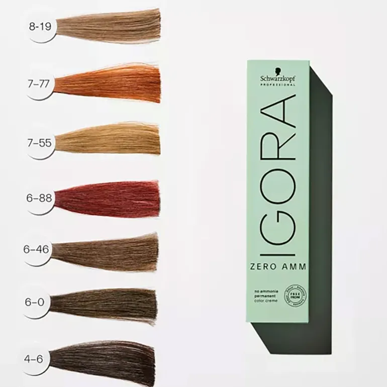 Coloration Igora Zero Amm 7-21 blond irisé cendré