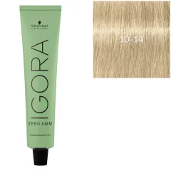Coloration Igora Zero Amm 10-14 blond très très clair cendré beige