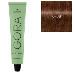 Coloration Igora Zero Amm 6-68 blond foncé chocolat rouge