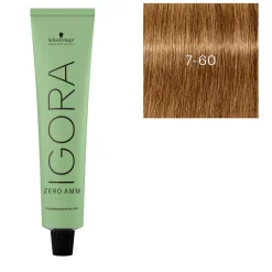 Coloration Igora Zero Amm 7-60 blond cover chocolat