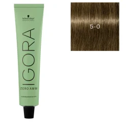 Coloration Igora Zero Amm 5-0 châtain clair naturel