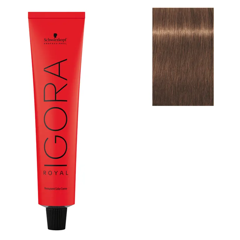 Coloration permanente Igora Royal 7-57 blond doré cuivré