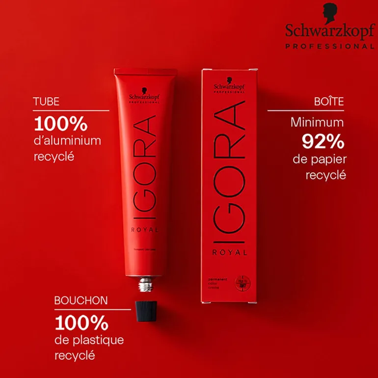 Coloration permanente Igora Royal 4-88 châtain rouge extra
