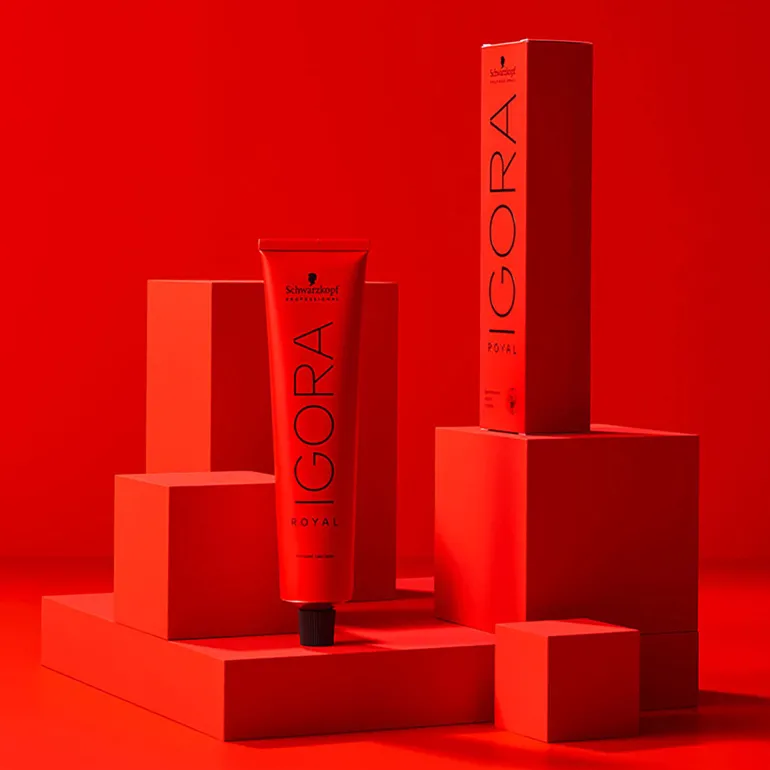 Coloration permanente Igora Royal 4-88 châtain rouge extra