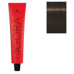 Coloration permanente Igora Royal 4-0 châtain naturel
