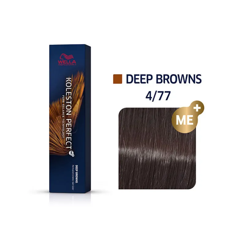 Coloration permanente Koleston Perfect Me+ 4/77 châtain marron intense