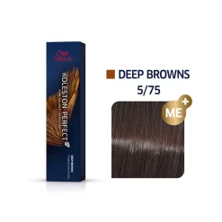 Coloration permanente Koleston Perfect Me+ 5/75 châtain clair marron acajou