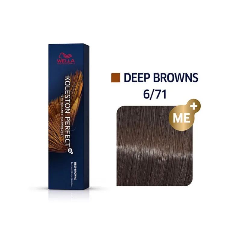 Coloration permanente Koleston Perfect Me+ 6/71 blond foncé marron cendré