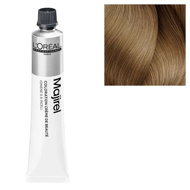 Coloration permanente Majirel 9.13 blond très clair cendré doré