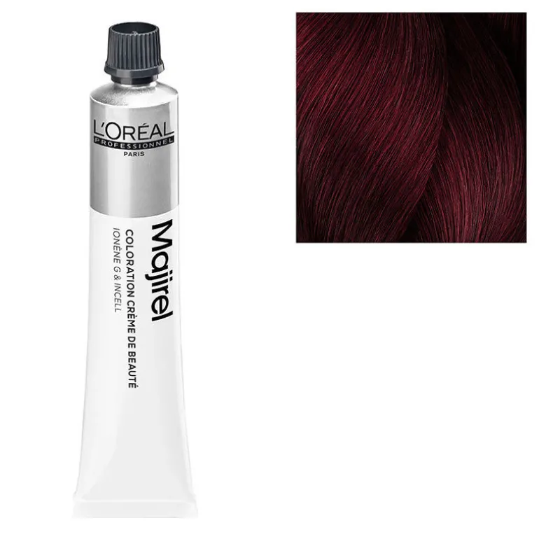 Coloration permanente Majirel Majirouge carmilane 4.62 châtain rouge irisé