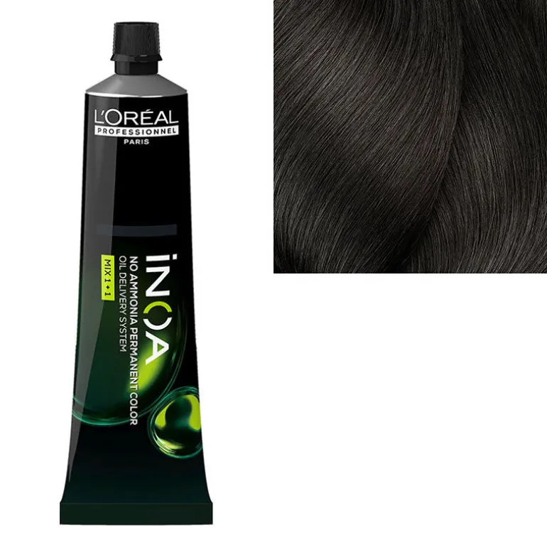 Coloration sans ammoniaque Inoa 5.1 châtain cendré
