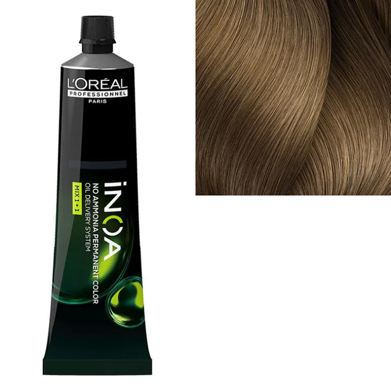 Coloration sans ammoniaque Inoa 8 blond clair fondamentale