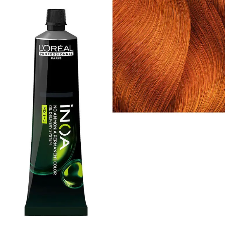 Coloration sans ammoniaque Inoa 7.44 blond cuivré profond
