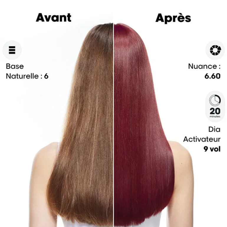 Coloration ton sur ton Dia Color 4.20 châtain violine intense