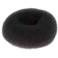 Couronne chignon donuts 6 cm noir