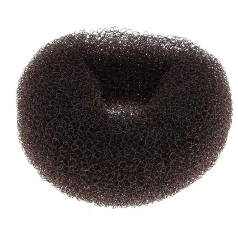 Couronne chignon donuts 6 cm brun