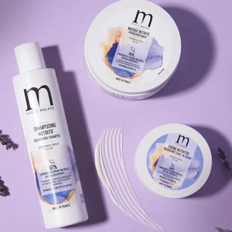 Crème nutritive sans rinçage pour cheveux secs