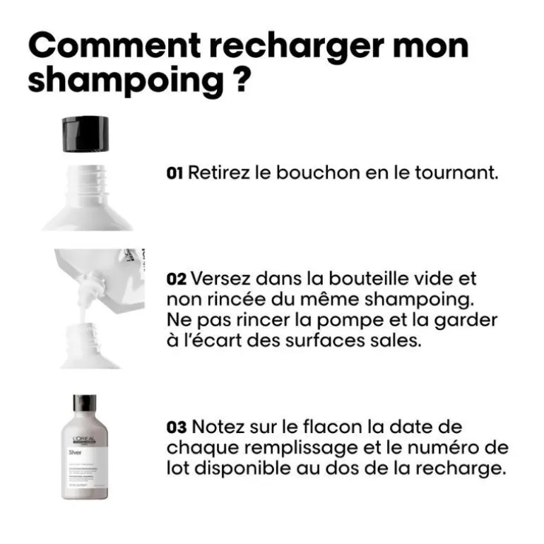 Duo recharge déjaunissant Silver + shampooing 500ml