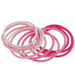 Elastiques colorés fins blanc et rose