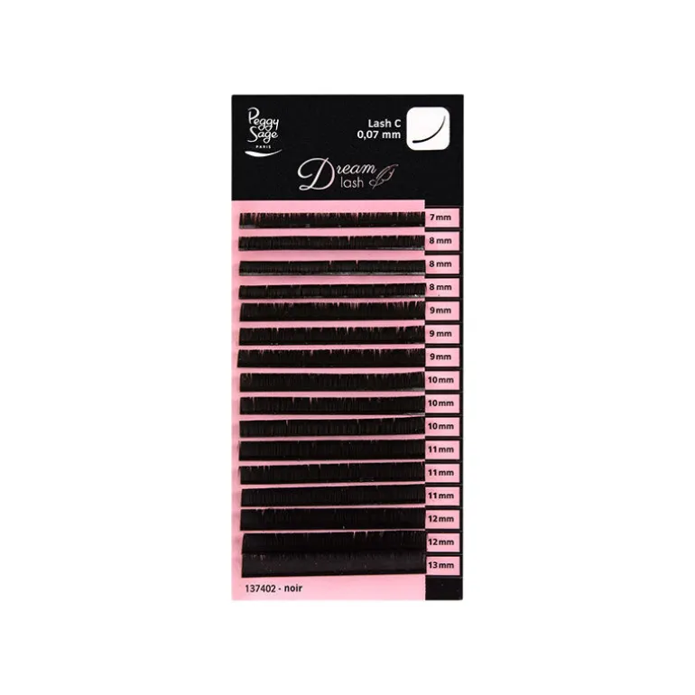 Extension de cils volume russe Courbure Extrême C 0.07 mm