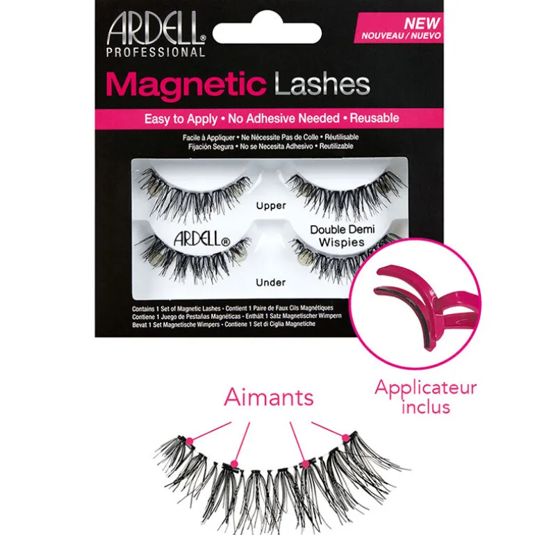 Faux cils et applicateur Magnetic Double Demi Wispies