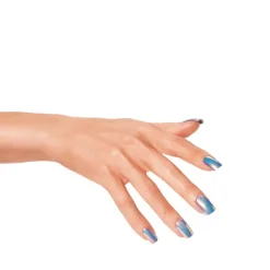 Faux ongle effet chrome moon