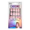 Faux ongle effet chrome orb