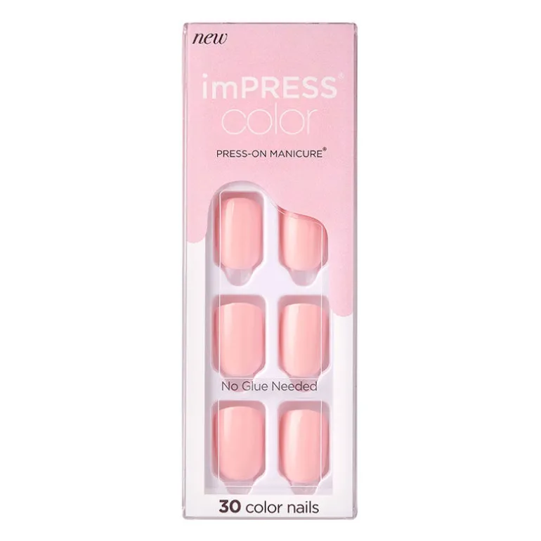 Faux ongles impress color pick me pink