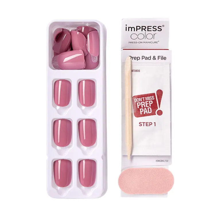 Faux ongles impress color petal pink