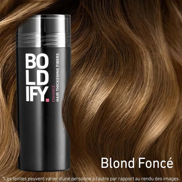 Fibres densifiantes pour cheveux blond foncé