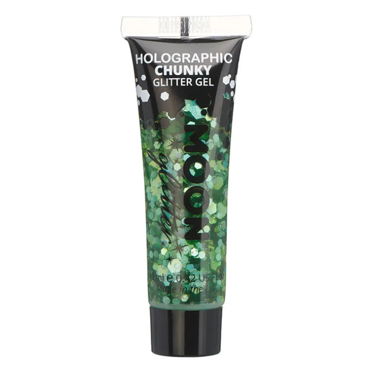 Gel holographique à grosses paillettes Moon Glitter vert
