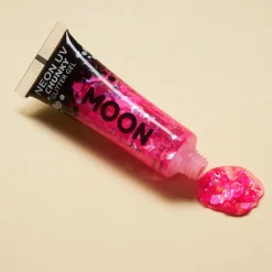 Gel néon à grosses paillettes Moon Glow magenta
