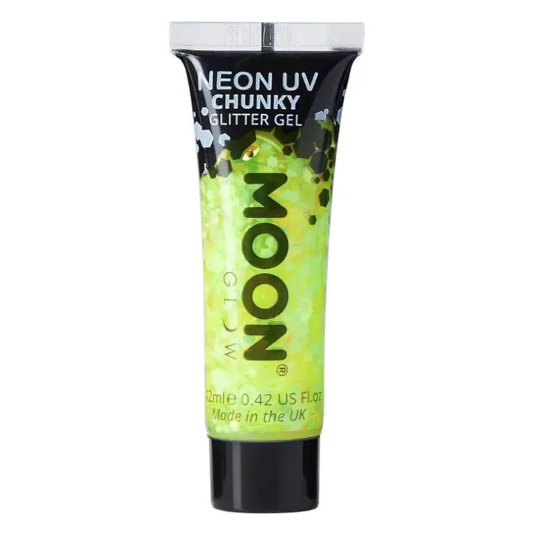 Gel néon à grosses paillettes Moon Glow jaune