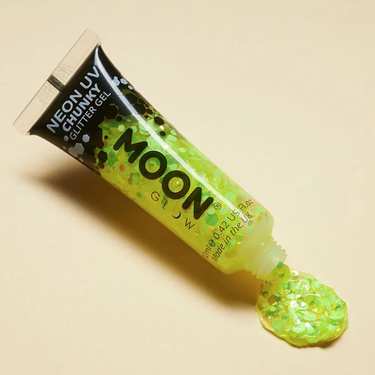 Gel néon à grosses paillettes Moon Glow jaune